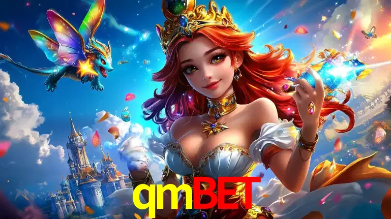 A princesa de um reino de fantasia mágico, com seu pequeno dragão, apresentando um mundo de prêmios encantados nos jogos de caça-níqueis do cassino qmbet.